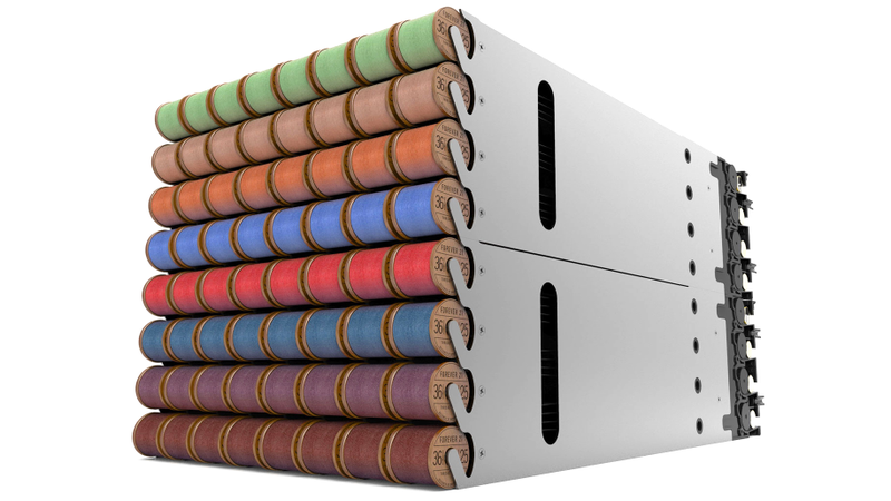 Illustration for article titled This Giant Display Uses Colored Thread Instead of Pixels